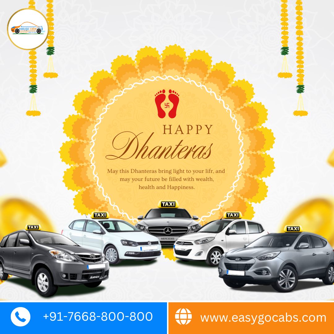 easygocabs's tweet photo. Happy Dhanteras
To book a cab/taxi you can call on our customer care number +917668-800-800 and for more information you can visit our website https://t.co/wd2TZug6RH
#Dhanteras2024  #luxurycar  #carrental https://t.co/3Bh8l7tEVp