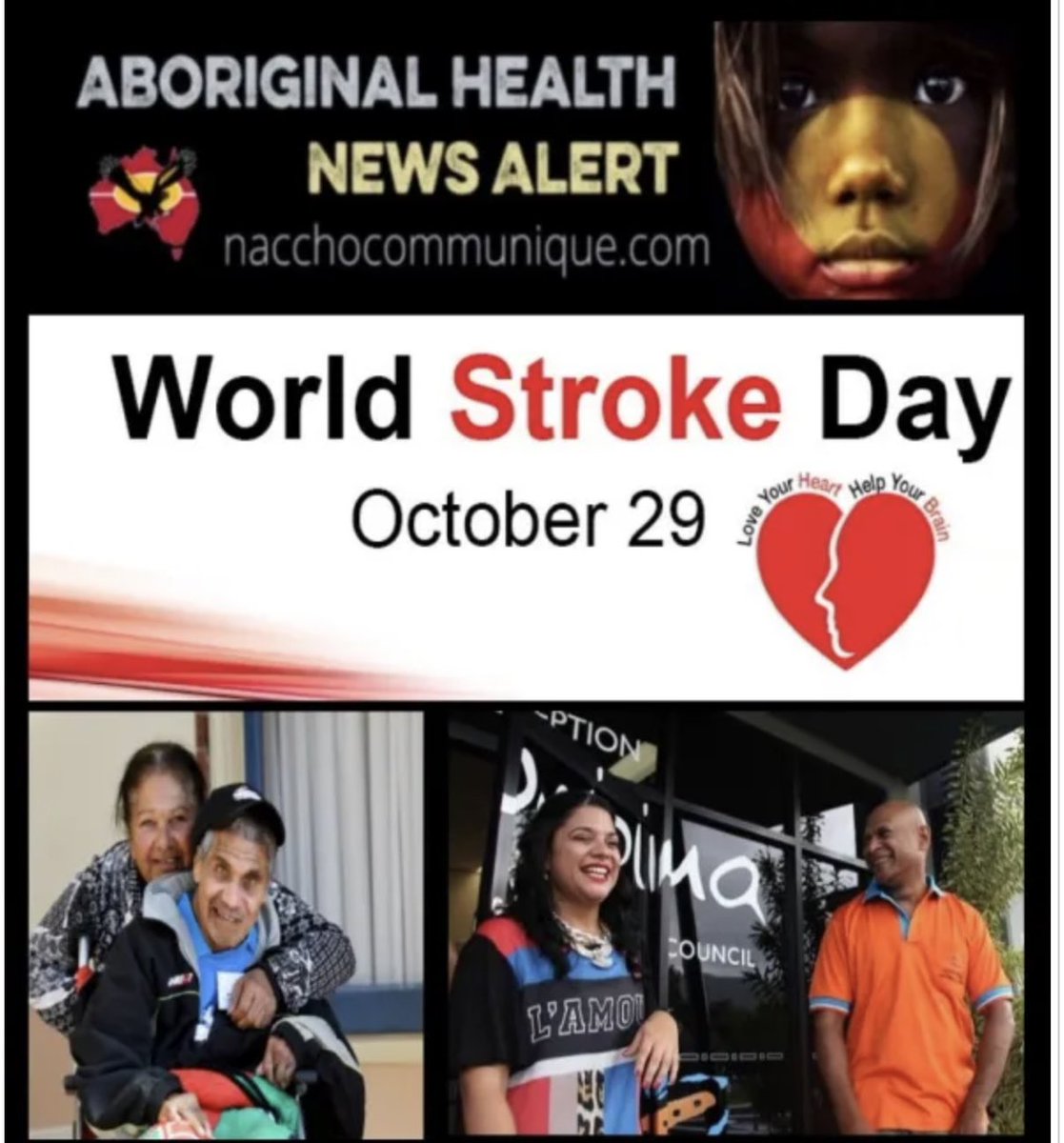 closethegapOZ's tweet image. NACCHO Aboriginal Health and #WorldStrokeDay @strokefdn #UpAgainAfterStroke. First published in 2018 by @ColinCowell Stroke survivor / lived experience 

One-third to a half of all our mob in their 40s, 50s and 60s are at high risk of future heart attack or stroke but the good