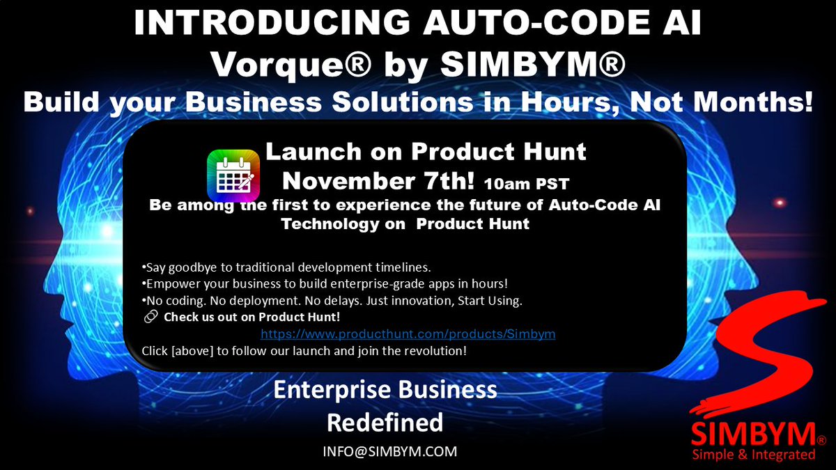 SIMBYM's tweet photo. Coming Soon Teaser link: https://t.co/hqlN08v8M4

#autocodeai #NoCodeDevelopment #NoCodeRevolution #buildnocode #BuildEnterpriseApplications #custombuild #CustomAnalytics #holisticenterprise #enterpriseplatform https://t.co/ohBG5VoSWT