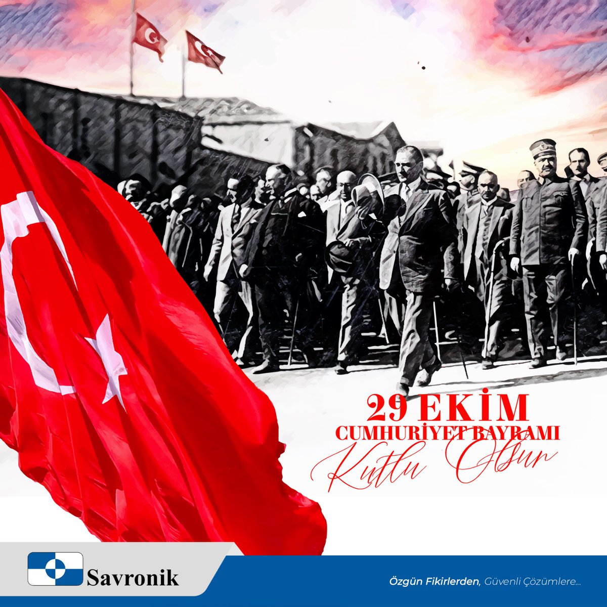 savronik's tweet photo. Cumhuriyetimizin 101. yılını büyük bir gurur ve coşkuyla kutluyoruz! 

Bağımsızlık mücadelemizin mimarı, Ulu Önder Gazi Mustafa Kemal Atatürk ve silah arkadaşları başta olmak üzere, tüm kahramanlarımızı saygı, özlem ve minnetle anıyoruz.

29 Ekim Cumhuriyet Bayramımız kutlu olsun https://t.co/XP1nzK4qs3