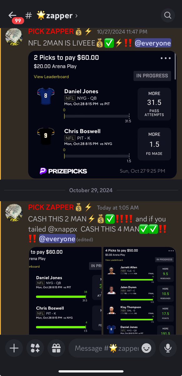 PickZapper's tweet photo. NBA BEEN FREE LATELY WHY ARENT YOU IN THE DISCORD‼️‼️‼️✅💰 

#sportsbet #PrizePicks #SportsBetting #NBA #NFL #Newsfeed https://t.co/Tz7tWq2gnj