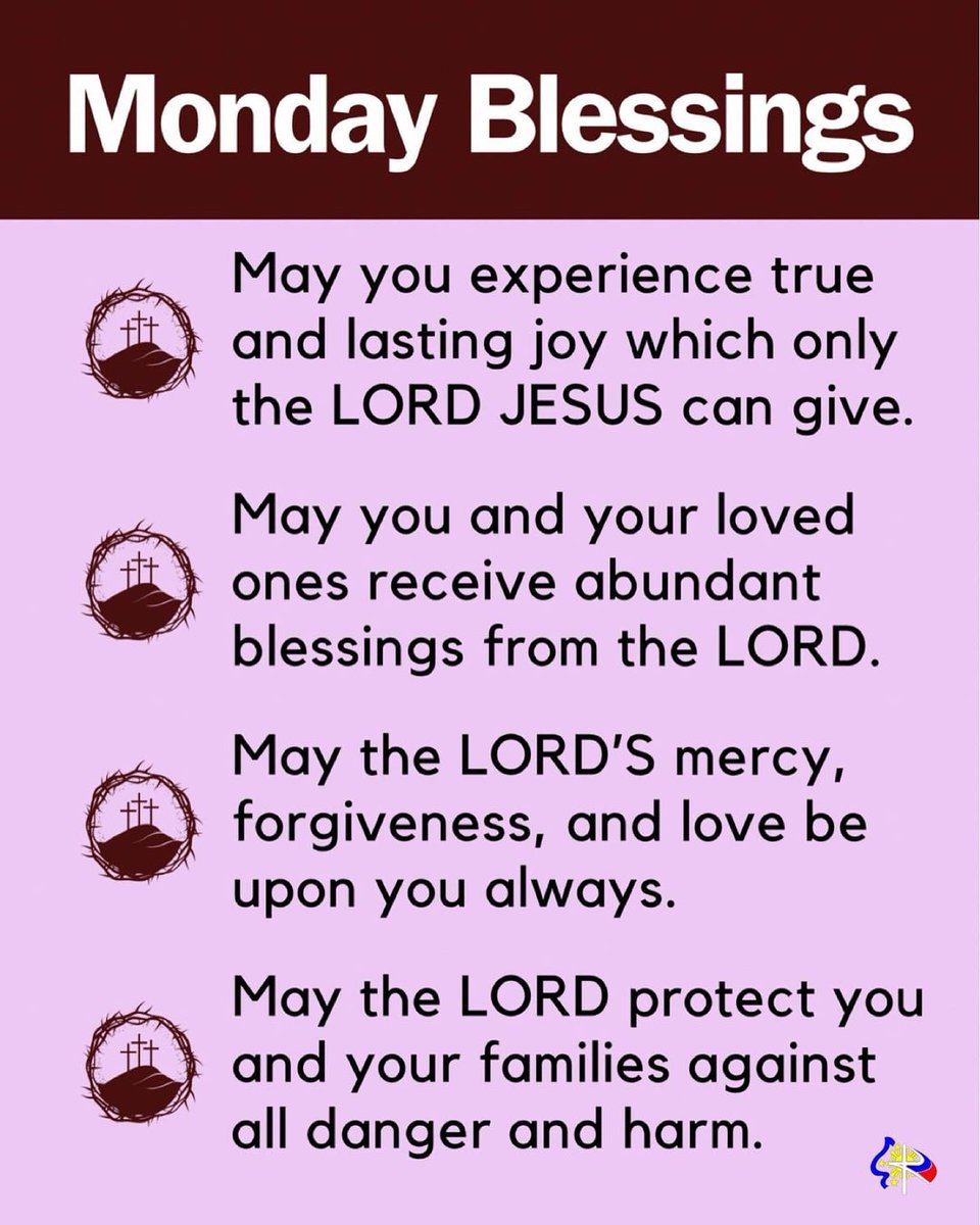 JuliaMLoversOFC's tweet photo. #laterepost
Posted @withregram โข @katolikongpinoy Monday Blessings. ๐
#HelloMonday #NewWeek https://t.co/liNEP83uzu
