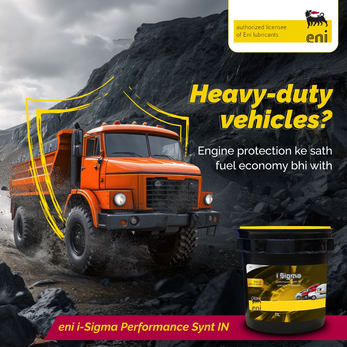 apareni1's tweet image. Now you give best protection to the diesel engine of your heavy-duty vehicle along with saving on fuel with eni i-Sigma Performance Synt IN. 

#ENIIndia #ChalteRehneKaJosh #MonsoonSeason #MonsoonCare #MonsoonLove #BikeEngineOil #SmoothEngine #EffortlesslySmooth #Performance