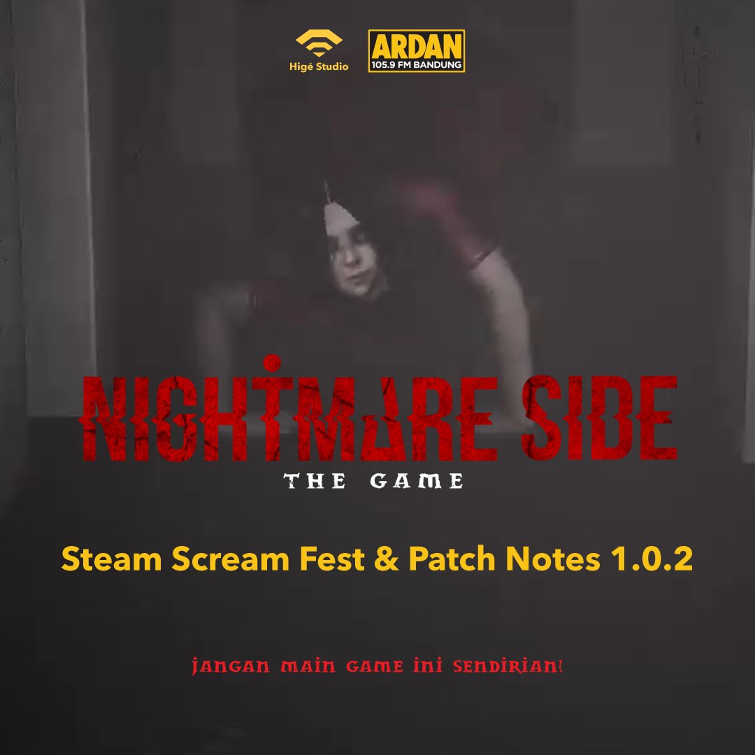 higestudio99's tweet photo. Scream Fest on Steam and Patch Notes 1.0.2 Update

https://t.co/Et9AfTqhyv

#nightmaresidethegame #indiehorrorgame #indiedev https://t.co/sBubKWVOIV
