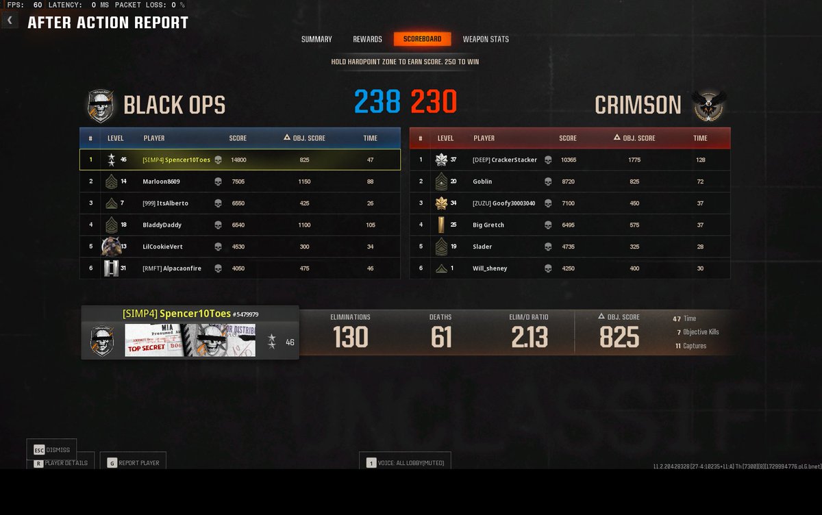 47 seconds on the hardpoint