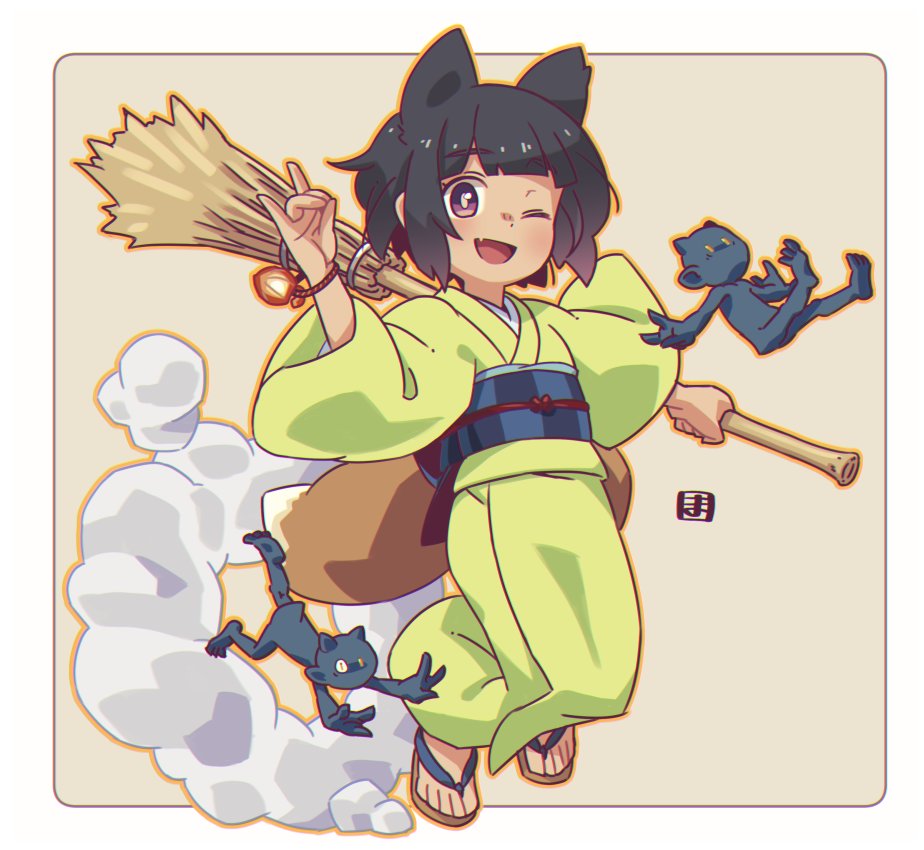 「今日は和服の日ですってよ?奥さん 」|廻のイラスト