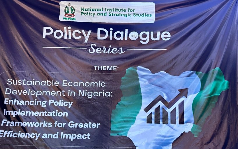 NIPSSKuru's tweet photo. The National Institute Policy Dialogue Ongoing now…

Dr Tope Fasua, Special Adviser on Economic Affairs, Office of the Vice President currently delivering the keynote on “Economic Development in Nigeria: Enhancing Policy Implementation Frameworks for Greater Efficiency and Impact”
