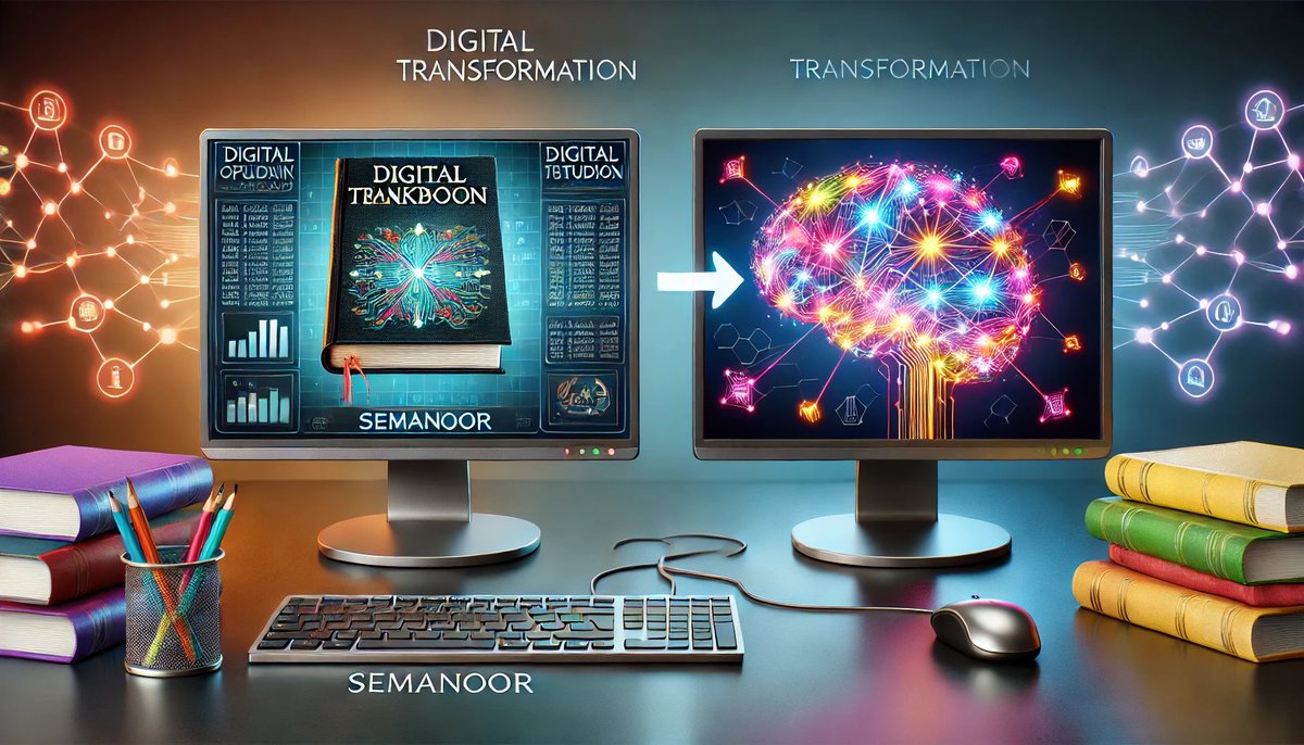 في #سيمانور، نجحنا في إنجاز
( Electronic Neural Representation Of The Book)
#التمثيل_العصبي_الإلكتروني_للكتاب
بخوارزميات تحاكي معالجة الدماغ البشري، مما يتيح محتوى تفاعليًا يعزز التعلم الذكي، ويدعم التحول الرقمي في التعليم لإعداد الطلاب لمستقبل مليء بالتحديات والفرص.

تحويل