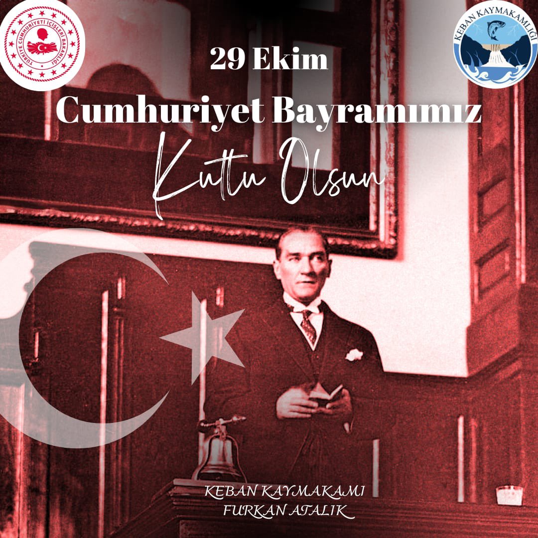 Başta Ulu Önder Mustafa Kemal Atatürk ve silah arkadaşları olmak üzere, Türkiye Cumhuriyeti'nin ilelebet payidar kalması için canlarını feda eden tüm şehitlerimizi rahmetle anıyor, kahraman gazilerimize şükranlarımızı sunuyorum🇹🇷

#29EkimCumhuriyetBayramı Kutlu Olsun!