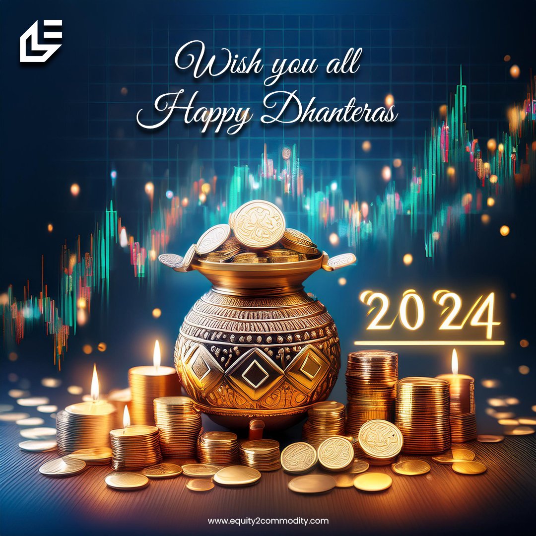 equity2comodity's tweet photo. Happy Dhanteras to all the traders out there!
May this auspicious day bring you wealth, prosperity, and profitable trades. Let's hope for a bull run and a prosperous year ahead!
#Dhanteras2024 #DhanterasWishes #dhanterascelebration #stockmarketsindia #equity2commodity https://t.co/PnchugcMGo