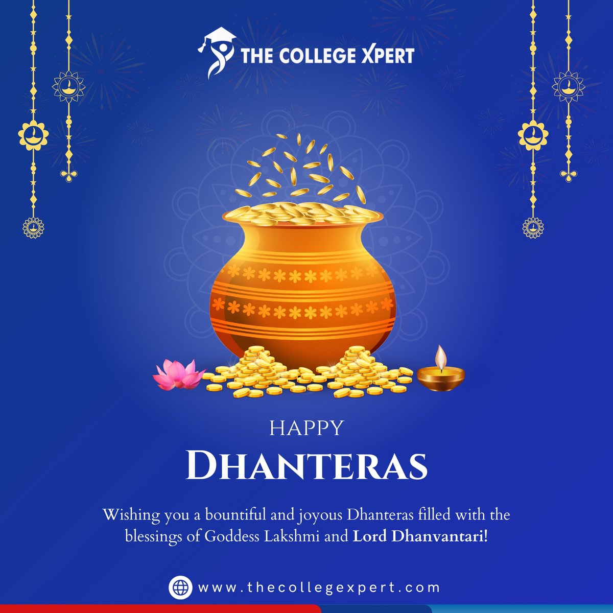 CollageXpert's tweet photo. ✨ Wishing you a prosperous and joyful #Dhanteras! 🪔 May the blessings of Goddess #Lakshmi and Lord #Dhanvantari fill your home with wealth, health, and happiness. Celebrate the spirit of the #festival with love and light! ✨💫
🌸 #Dhanteras #HappyDhanteras #FestivalOfLights https://t.co/DMKP8wBMur