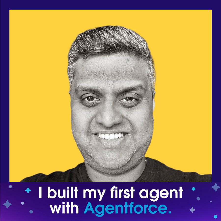 Shyam R. Nair (@iamshyamr) on Twitter photo I built my first agent with Agentforce 🎉
Complete the <a href="/salesforce/">Salesforce</a> #BuiltWithAgentforce Quest to build yours today and celebrate your new skills with a custom photo. 🤖
Start learning: sforce.co/agentforcequest
#SFgiveaway I built my first agent with Agentforce 🎉
Complete the <a href="/salesforce/">Salesforce</a> #BuiltWithAgentforce Quest to build yours today and celebrate your new skills with a custom photo. 🤖
Start learning: sforce.co/agentforcequest
#SFgiveaway