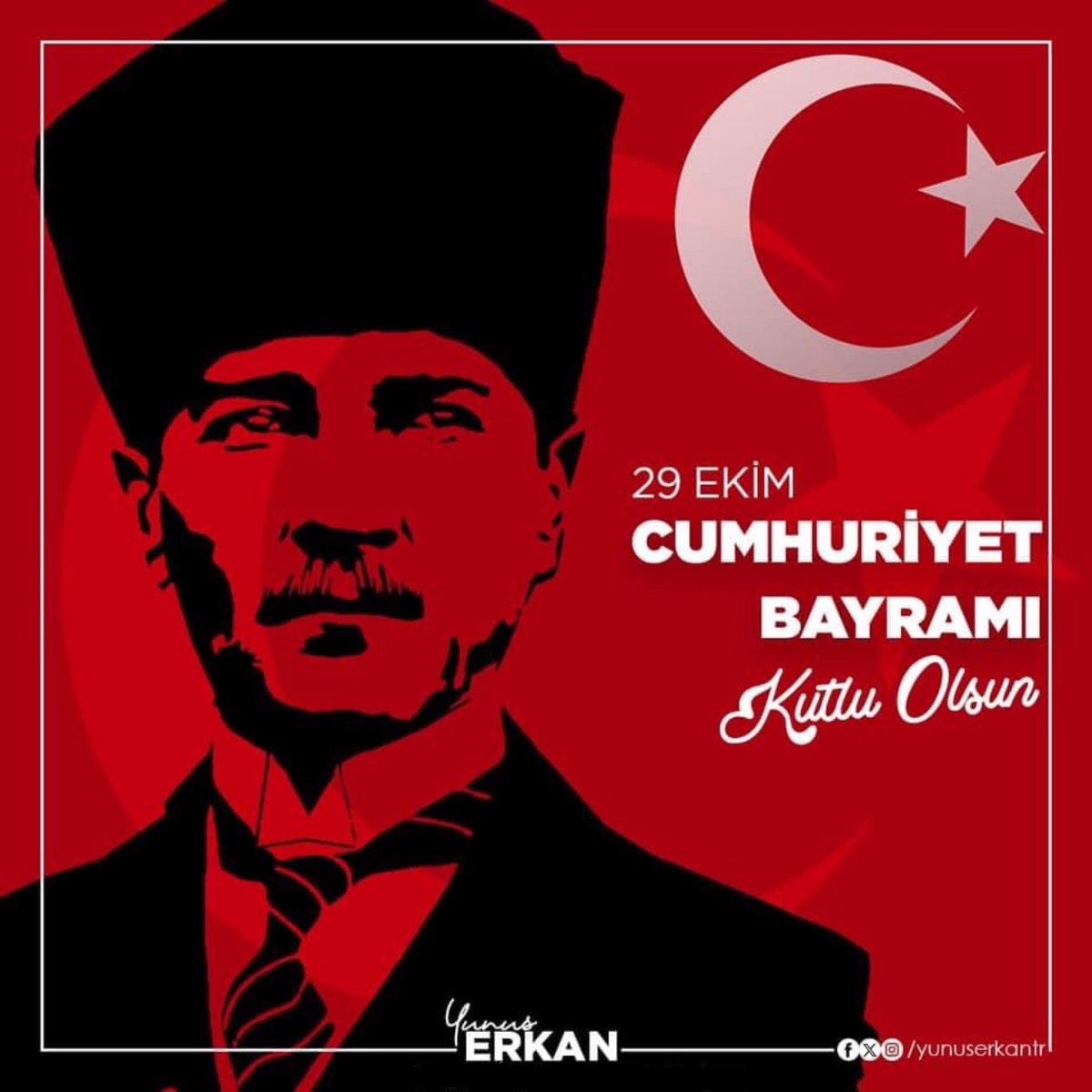 Cumhuriyetimizin 101. yılını kutladığımız bu günde, geleceğe büyük bir ümit, inanç ve gayretle yürümek azmi ve de kararlılığı dileğiyle;
#29EkimCumhuriyetBayramı’mız Kutlu Olsun...