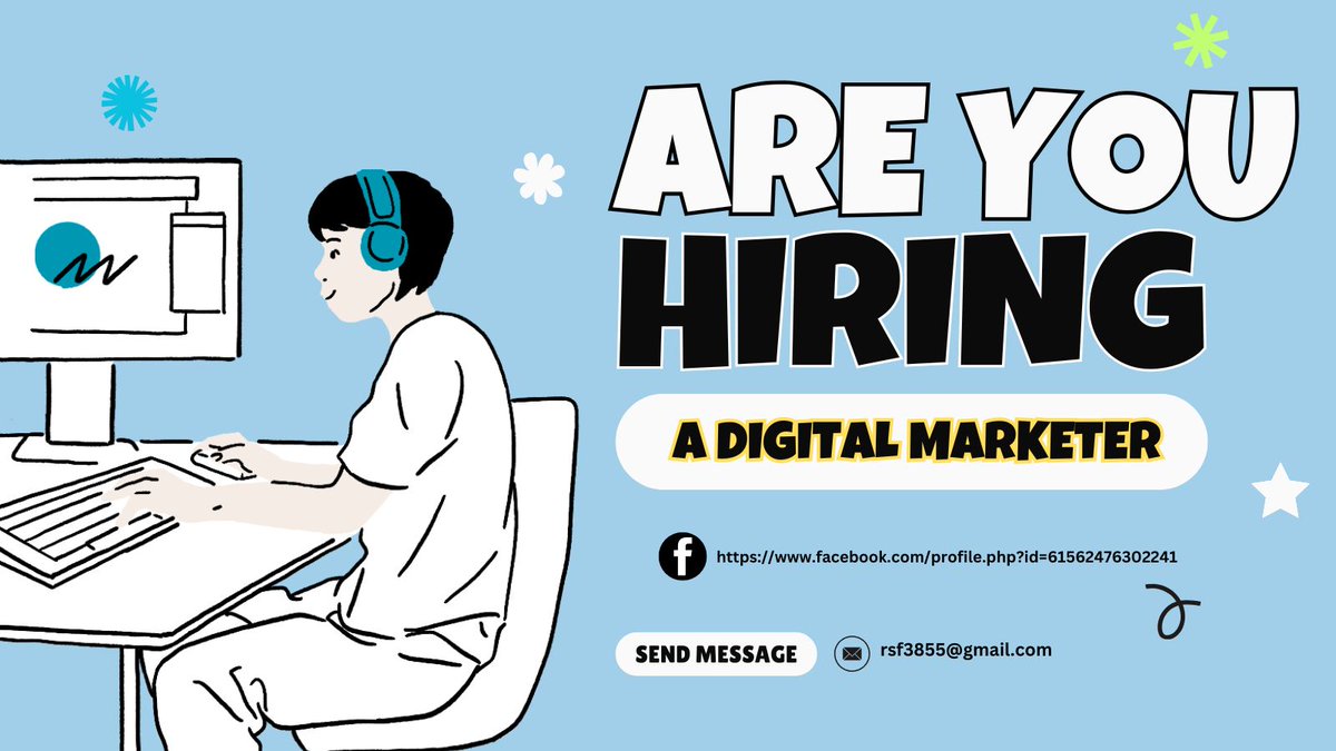 FIslam60865's tweet photo. Are you hiring the best digital marketer for your business?

who is the digital marketing marketing manager?

The Digital Marketing Manager is the strategist behind online marketing campaigns.
#dhakauniversity #dhaka #digitalmarketing #Marketing https://t.co/pFcTp1DYLL
