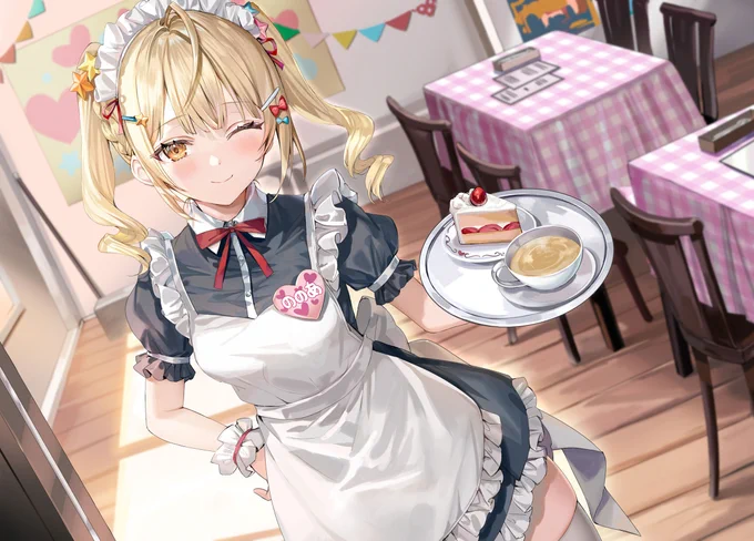 乃「おかえりなさいませぇ～? ご主人様? お嬢様?」#ロシデレ 