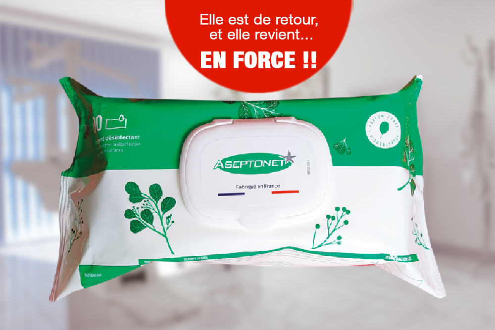 SanteliaFrance's tweet photo. 🔥 STOP AFFAIRE 🔥
Promo exceptionnelle sur celle que vous adorez !
L’ #Aseptonet ! 
La lingette idéale pour nettoyer et désinfecter toutes les surfaces et le petit matériel. 
100% #madeinFrance ! 
➡  https://t.co/TxmkI5nwC1 https://t.co/7uSOqA8aZx