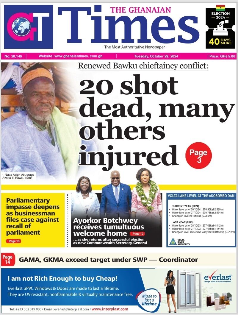 Ghanaian_Times's tweet photo. https://t.co/rmjoZ8qEs6
#AkuaDonkor #Delay #Vini #Rodri #Ronaldo #Neyma #Robbery #Madrid #SupremeCourt https://t.co/3eUsn3zHR0