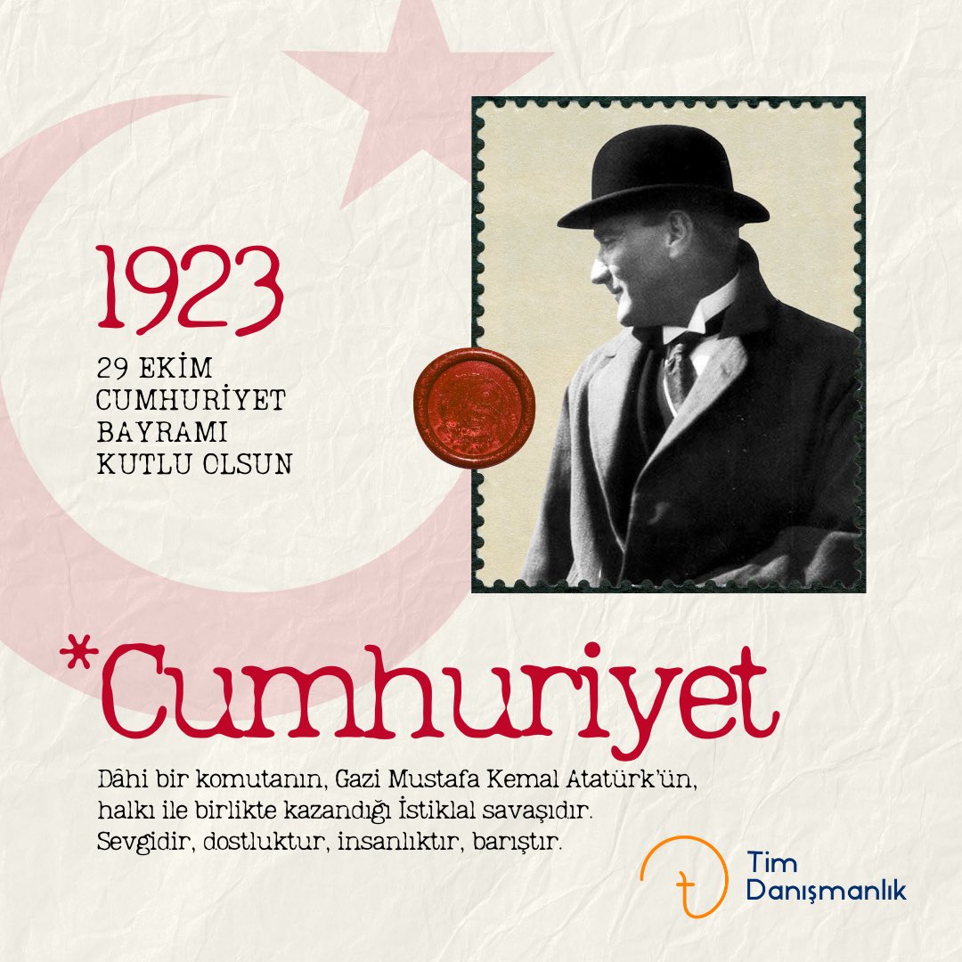 Cumhuriyetimizin 101. yıl dönümünde, özgürlüğe ve barışa olan inancımızla aynı yolda yürümeye devam ediyoruz. 💫

#29EkimCumhuriyetBayramı kutlu olsun! 🇹🇷