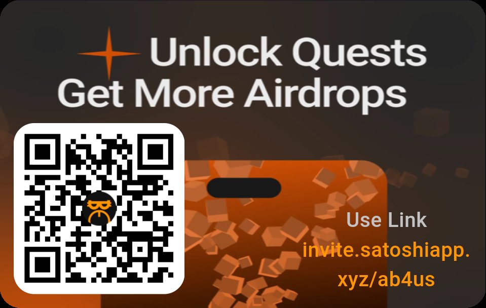 todaysfuture2's tweet photo. https://t.co/mVZLrGuolO 
Join me on Satoshi App, trusted by 16M+ users. Earn free tokens from top web3 projects. It's quick and easy to sign up. Let's grow our crypto portfolios together! https://t.co/48GnFjlyzB