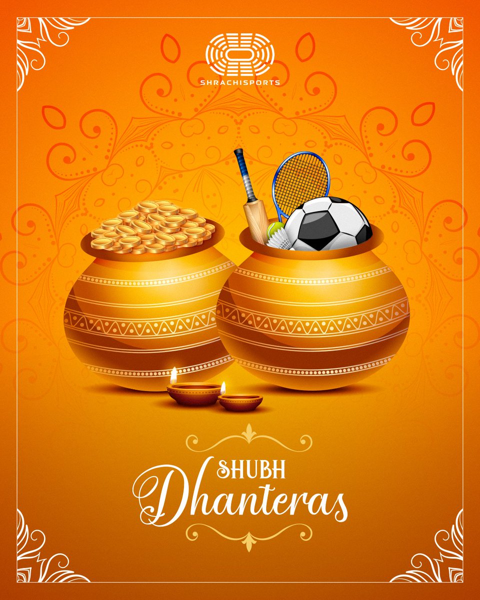 Wishing you a prosperous Dhanteras from all of us at Shrachi Sports! May this festive season bring you wealth, health, and success.

#ShrachiSports #FestiveSeason #Greetings