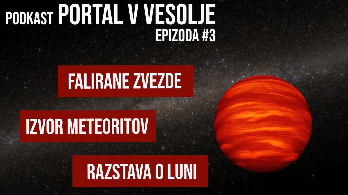 Nova epizoda podkasta Portal v vesolje. O rjavih pritlikavkah, zvezdah, ki to niso. O meteoritskem rodovniku in vplivu meteoritov na človeštvo v  preteklosti. In o razstavi o Luni v Prirodoslovnem muzeju Slovenije.

portalvvesolje.si/novice/2024/Po…