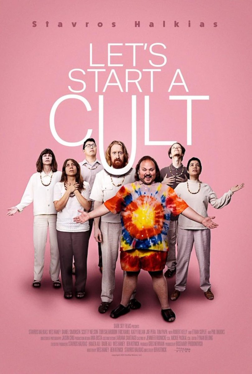 oHLeiqANE8fT9Ck's tweet photo. "カルト教団"設立映画『Let's Start A Cult』公式ビジュアル解禁。長らく待ち焦がれた"集団自決"の機会を逃したカルト教徒が、以前に信仰していた教祖を持ち上げて新しいカルト教団を創ろうと奮闘するが... https://t.co/z0EZHZ2vEP