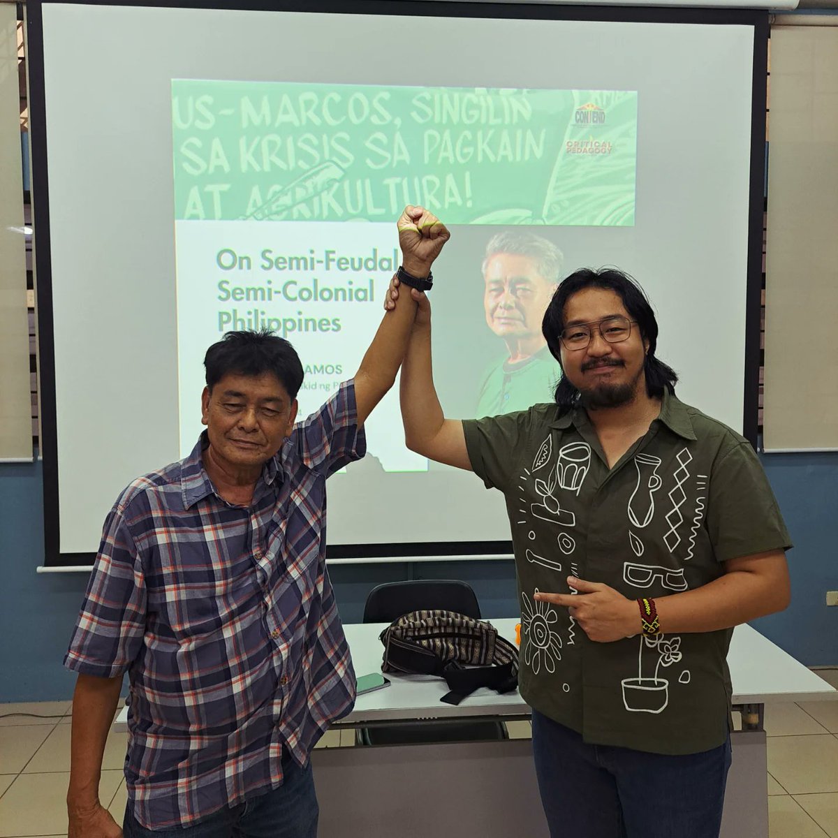 YearoftheMonSy's tweet photo. Maraming salamat kay Ka Daning Ramos, lider-magsasaka ng Kilusang Mambubukid ng Pilipinas at senatorial bet sa 2025, para sa pagbibigay ng lektura hinggil sa malapyudalismo sa Pilipinas 🌾

#LandToTheTillers
#BuwanNgMagbubukid2024
#MagsasakaSaSenado
#TaumbayanSaSenado2025 https://t.co/36WkPlrIqW