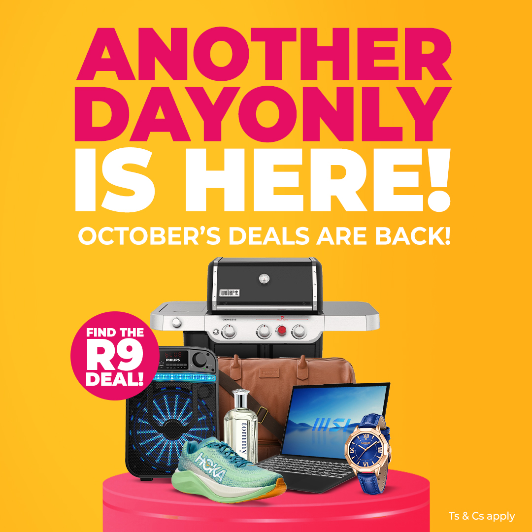 OneDayOnlycoza's tweet photo. If you slept on Octoberโs best deals, no worries โ weโre bringing them back this AnotherDayOnly! ๐ฅณ
And this time, thereโs a treat waiting for you at just R9! ๐
Shop AnotherDayOnly now! ๐
๐: https://t.co/ziRbqm4dfK
#OneDayOnlycoza #AnotherDayOnly https://t.co/AWCqUPtZbn