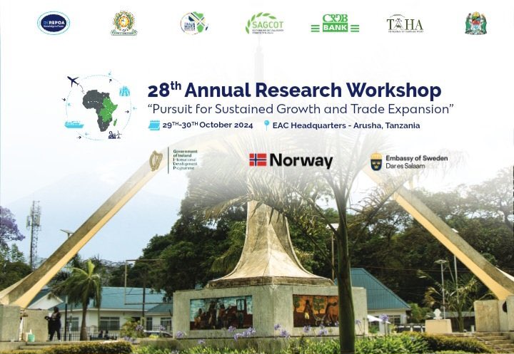 derick_msafiri's tweet photo. @REPOA's 28th Annual Research Workshop kicking off  today in Arusha under a theme on "pursuit for sustained growth and trade expansion" https://t.co/TWdwXAzXlR