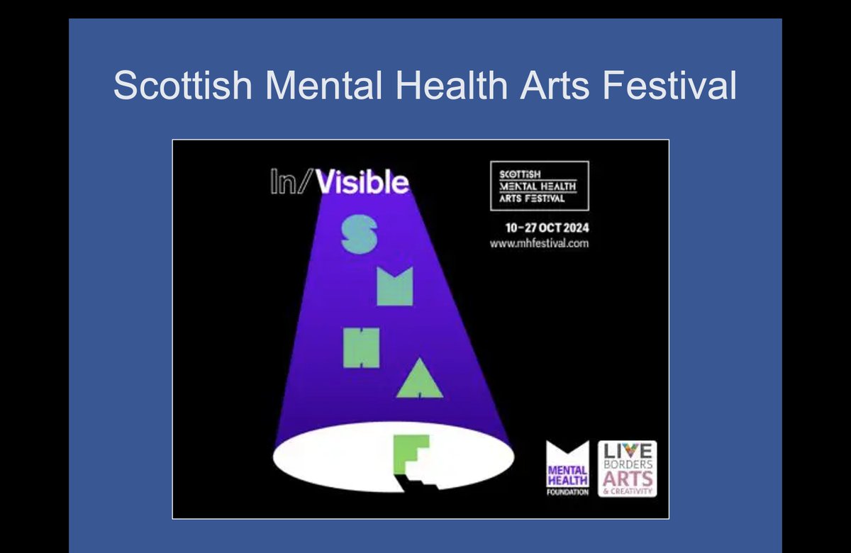 suzannezeedyk's tweet photo. @lathan_miss @TIGERS_UK @BainsfordPS @PitteucharE 3.  Portobello Learning Festival w/ @realdcameron &amp; @ruthsmckay 
@clydebankhigh &amp; @gerrydiamond71  giving basic stress info to their students 
@BoclairAcademy use of Kitbag from IFF
Scottish Mental Health Film Festival @MH_arts creativity https://t.co/s1tNtYsJkd