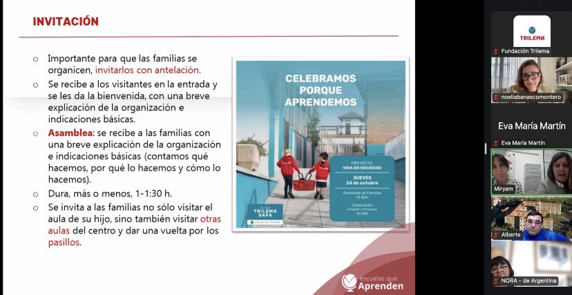 noeliabanasco's tweet photo. Think tank de directivos de la @Red_EQAp,“Celebraciones del Aprendizaje y comunicación del Proyecto Educativo”. Miryam y Elena, ED de @TrilemaSafa  han compartido su experiencia y aspectos importantes a tener en cuenta, como la asamblea inicial.

#crecemosjuntos
#somosred https://t.co/eoEVepYlIw