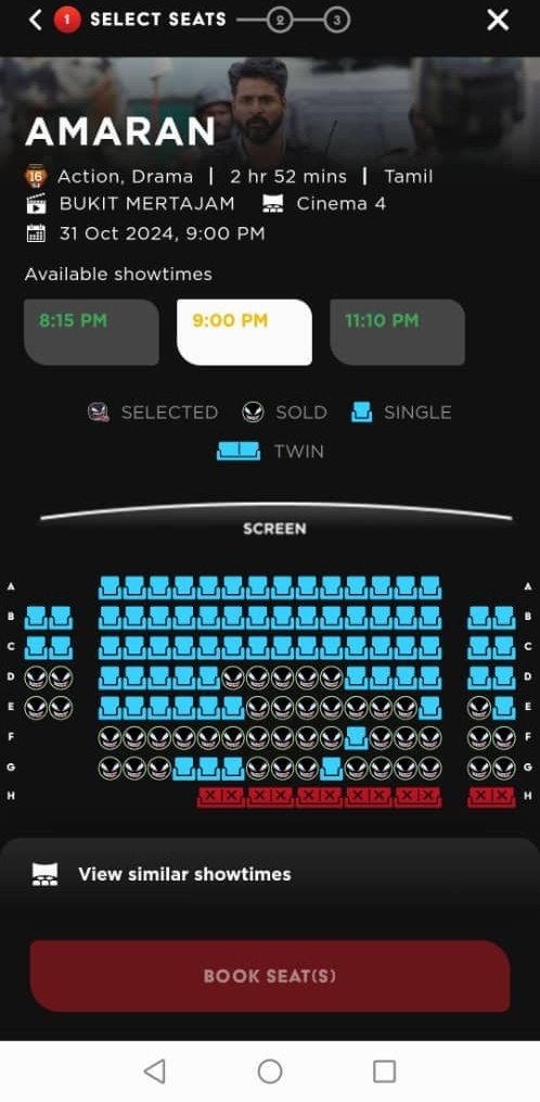 MalaysiaTickets's tweet photo. @Siva_Kartikeyan #Amaran
Malaysia Advance Sales (Day 1)
29/10/2024 -3.10pm
Locations- 35
Shows - 118
Admits - 1,328
Avg Gross - RM 24.8k
More locations and shows been opened and GSC yet to open bookings. 300+ Admits increased in 5 hours time from our previous stats.
8 fast filling shows.. 🔥
Watch out at TGV Toppen, SK Fans and family audience took control of it.
Hopefully distributor will allocate more evening 3pm+ to night 12am for maxmimize Diwali walk ins.
@MalaysiaSKFC_
