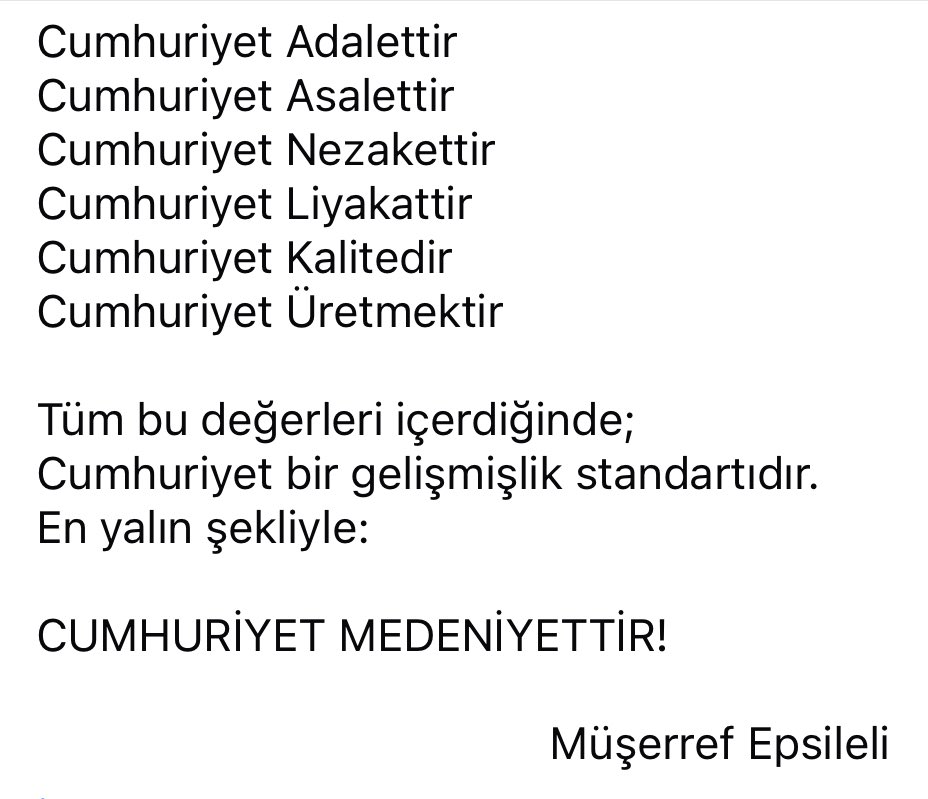 MerrefEpsileli's tweet photo. Cumhuriyet Bayramımız Kutlu Olsun https://t.co/0u5tfcKy7o