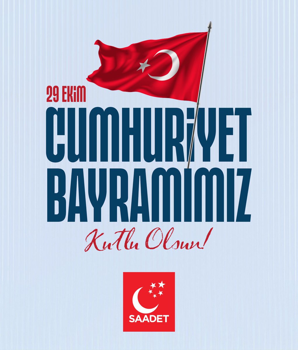Cumhuriyetimizin 101. yılı kutlu olsun. 

Adaletten ekonomiye, eğitimden toplumsal politikalara kadar her alanda hazırız, planlıyız.

Vesayetlerle, acılarla, darbelerle, yoksullukla geçmiş ilk yüzyılı geride bıraktığımız şu günlerde milletimize sözümüzdür;

Milletimizden gayrı