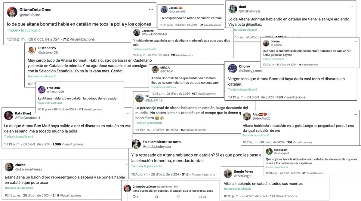 alexsnclmnt's tweet photo. Aitana Bonmatí: fa un discurs en català
Els espanyols: https://t.co/9yvr99O3bo