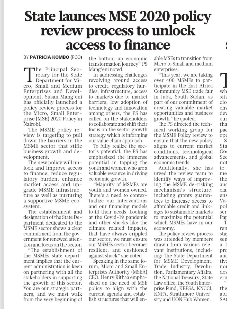 In My Gov publication today.
<a href="/MSEA_Kenya/">MSEA Kenya</a>