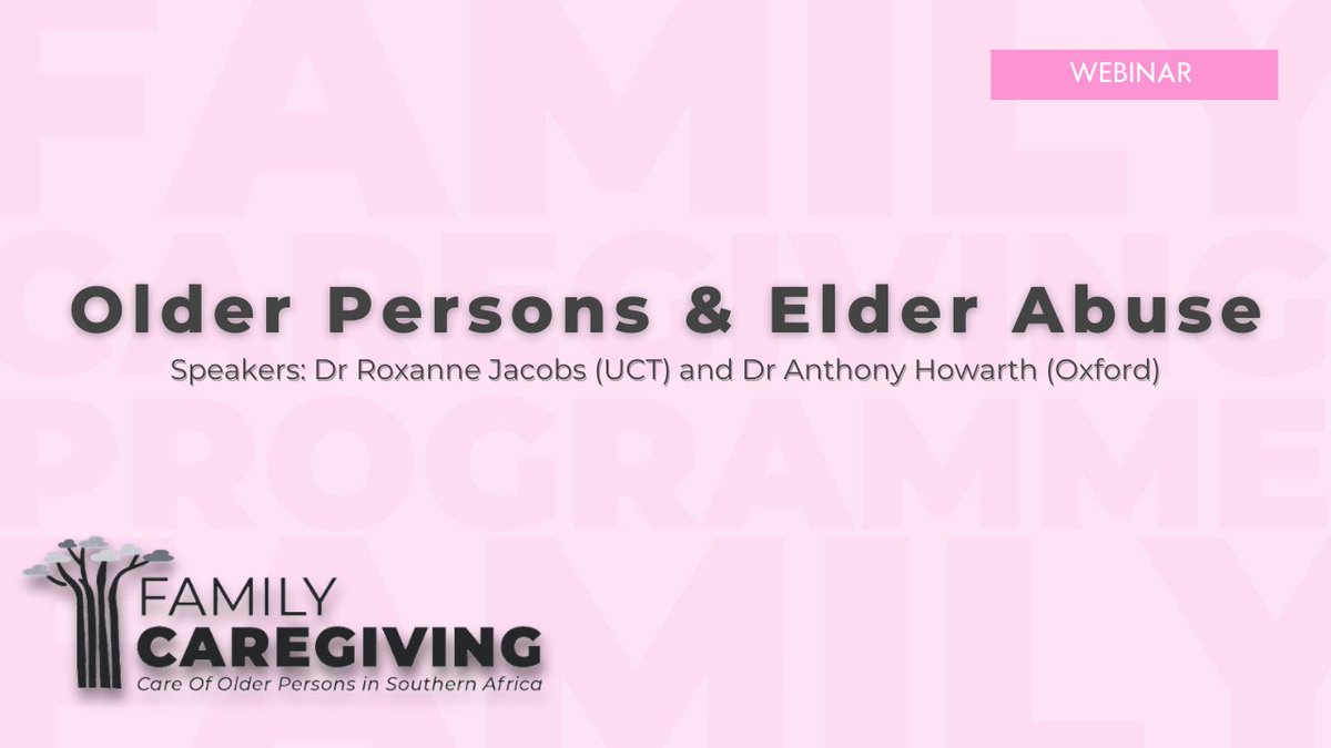 Catch up with our most recent webinar 'Older Persons and Elder Abuse' on our YouTube Channel

🔗youtu.be/fnFMfVQh89Q?si…