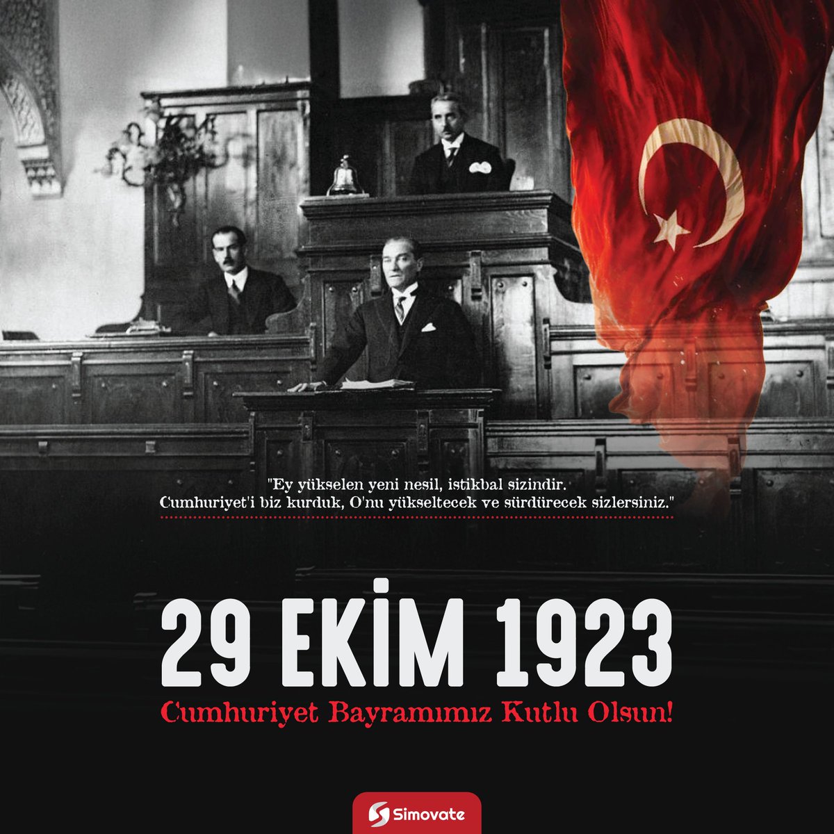 Cumhuriyetimizin 101. yılını büyük bir gurur ve coşkuyla kutluyoruz! 

Atatürk ve silah arkadaşlarının bize miras bıraktığı bu değerli emanet, özgürlüğümüzün ve bağımsızlığımızın simgesidir. 

29 Ekim Cumhuriyet Bayramımız kutlu olsun! 🇹🇷