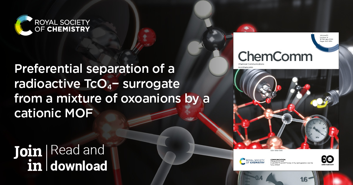 Royal Society of Chemistry (@roysocchem) on Twitter photo Interested in MOFs for pollutant sequestration? Read this recent research by Professor Sujit K Ghosh, included in our 60th anniversary collection: rsc.li/48mlcYX
#RSCIndia #ChemComm #60years #JoinIn <a href="/skglab_iiserp/">Sujit K. Ghosh Research Group @IISER Pune</a> | <a href="/IITKanpur/">IIT Kanpur</a> | <a href="/IISERPune/">IISER Pune</a> Interested in MOFs for pollutant sequestration? Read this recent research by Professor Sujit K Ghosh, included in our 60th anniversary collection: rsc.li/48mlcYX
#RSCIndia #ChemComm #60years #JoinIn <a href="/skglab_iiserp/">Sujit K. Ghosh Research Group @IISER Pune</a> | <a href="/IITKanpur/">IIT Kanpur</a> | <a href="/IISERPune/">IISER Pune</a>