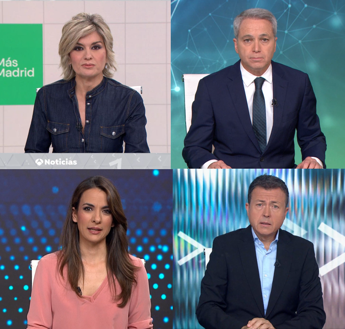 #Audiencias I

👉 <a href="/antena3com/">Antena 3</a> logra LO+VISTO de la TV con sus informativos

🏆 <a href="/A3Noticias/">Antena 3 Noticias</a> 2, líder con 2.161.000 seguidores de media, un 17,2% y 3.464.000 espectadores únicos

🏆 <a href="/A3Noticias/">Antena 3 Noticias</a> 1 arrasa con +2,1 M, un 21,9% y +3,1 M de espectadores únicos

🏆 #NoticiasDeLaMañana,