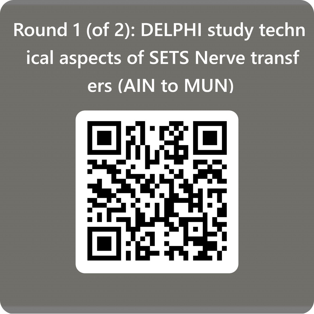 Do you do SETS nerve transfer? If so please join our Delphi and have your say on technical factors important to consider for success.