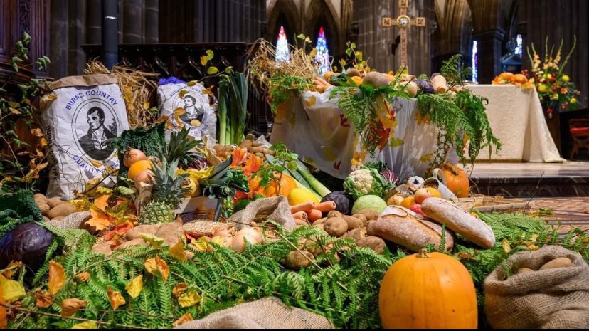 Well done to George Lyon and the team behind the Strathcyde <a href="/The_RHASS/">RHASS</a>  Presidency for a wonderful Harvest Thanksgiving Service at Glasgow Cathedral. A forage harvester and (very shiny) tractor  provided an impressive welcome at the Cathedral entrance and farmers had donated
