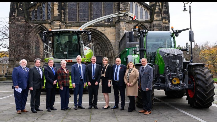 RSABI's tweet photo. Well done to George Lyon and the team behind the Strathcyde @The_RHASS  Presidency for a wonderful Harvest Thanksgiving Service at Glasgow Cathedral. A forage harvester and (very shiny) tractor  provided an impressive welcome at the Cathedral entrance and farmers had donated produce and a horse drawn plough (minus the horse!) for the display inside. A civic reception hosted by the Lord Provost of Glasgow followed the service which marks the start of Strathclyde’s year with the presidency. RSABI are very pleased to be one of the charities selected to benefit from fundraising through the year and our thanks go to all involved. ❤️
#scottishfarming #Keeptalking #community #kindness #makingadifference