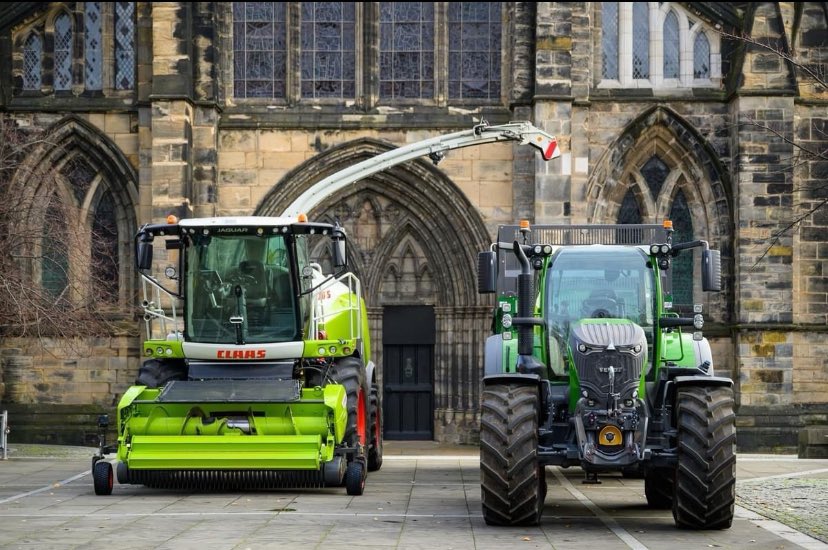 RSABI's tweet photo. Well done to George Lyon and the team behind the Strathcyde @The_RHASS  Presidency for a wonderful Harvest Thanksgiving Service at Glasgow Cathedral. A forage harvester and (very shiny) tractor  provided an impressive welcome at the Cathedral entrance and farmers had donated produce and a horse drawn plough (minus the horse!) for the display inside. A civic reception hosted by the Lord Provost of Glasgow followed the service which marks the start of Strathclyde’s year with the presidency. RSABI are very pleased to be one of the charities selected to benefit from fundraising through the year and our thanks go to all involved. ❤️
#scottishfarming #Keeptalking #community #kindness #makingadifference