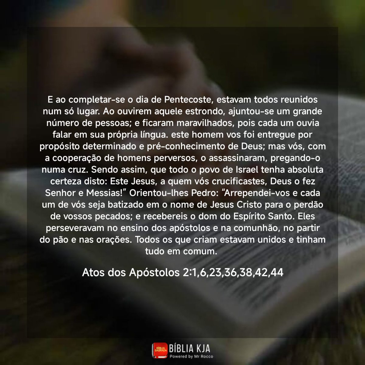 Jeanbsilva's tweet photo. 1-Unidade, os discípulos haviam alcançado o objetivo.
2-O dom do ES é para um objetivo comum.
3-Pedro deixa todos conscientes de quem JESUS era.
4-Arrependimento, confissão, perdão e nova vida.
5-A unidade dos discípulos se reflete na nova comunidade de crentes. #rpsp #Atos2 https://t.co/GDbGFNoHxl