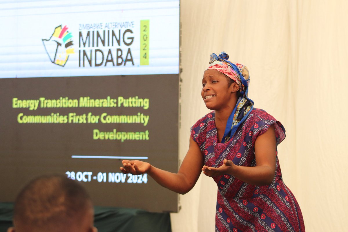 ActionAidZim's tweet photo. Powerful performance by @IyasaZw which highlighted the crucial role of community participation in the extractive sector! Leave no one behind, amplify local voices! #YouthInMining #ZAMI2024 https://t.co/eueUJa60bw