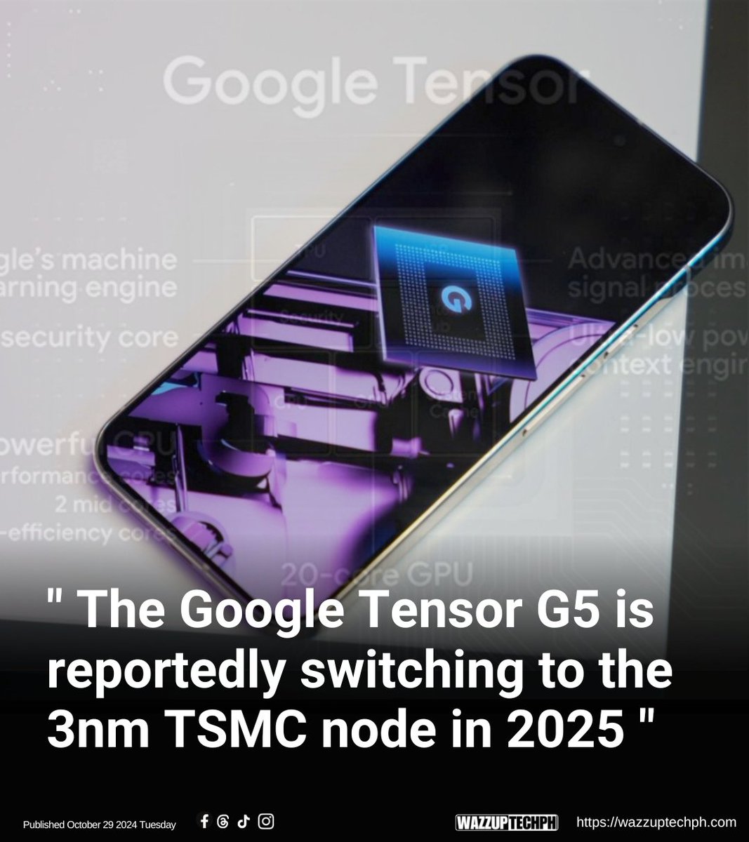 wazzuptechph's tweet image. Google Dumps Samsung For TSMC 3nm Chips On Google Tensor G5.
Read:
wazzuptechph.com/google-dumps-s…
#TensorG5
#GoogleTensor
#wazzuptechph