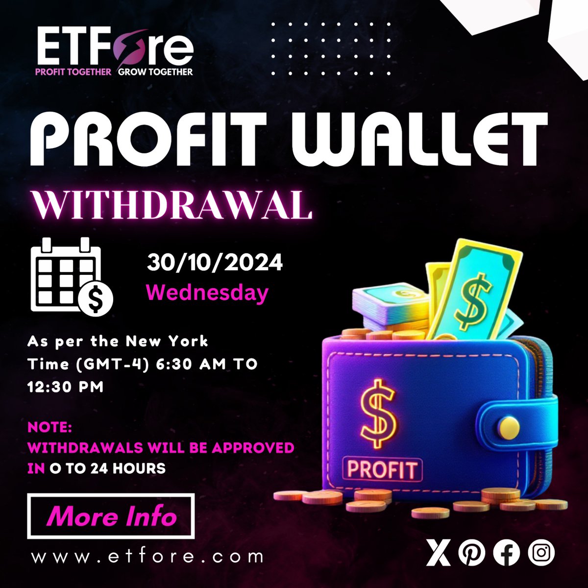 etforecompany's tweet image. 📢 𝐀𝐭𝐭𝐞𝐧𝐭𝐢𝐨𝐧 𝐚𝐥𝐥 𝐜𝐥𝐢𝐞𝐧𝐭𝐬:
⚡ As per the New York Times, Our ROI withdrawal hours are now from 6:30 AM to 12:30 PM ( GMT-4)

  #escapematrix #withdrawalpaymentproof    #NewConcept #multilevelmarketing  #etfore #AdvancedTechnology #codedreality 
#2025tech