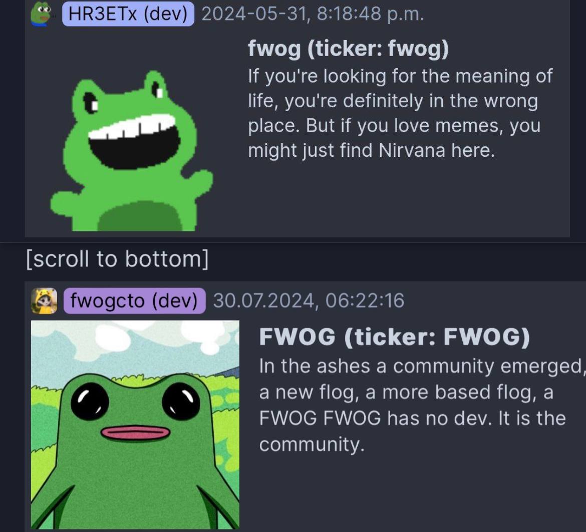 johnycex's tweet photo. @MrBuckleHead OG Fwog 

6cWMPGxwKWuNZuAfndH5si5SDYHsrGwDq3wbLj8Vpump

The first $FWOG deployed

https://t.co/KCT80eSzZn

#fwog #pepe #wif #dogwifhat https://t.co/g0y8aZ0NNL