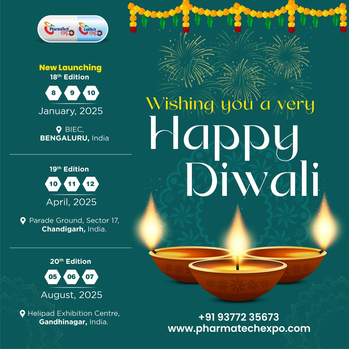 pharmatechexpo's tweet photo. May the festival of lights illuminate your life with joy, prosperity, and endless happiness.

𝐇𝐚𝐩𝐩𝐲 𝐃𝐢𝐰𝐚𝐥𝐢

#HappyDiwali #DiwaliCelebration #FestivalOfLights #DiwaliWishe #pharmatechexpo #LabTechMachinery #pharmatechexpo2025 #pharmaceuticalindustry #bengalurupharmatech https://t.co/2kErKyj3kz
